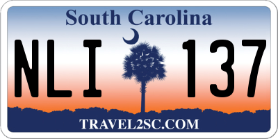 SC license plate NLI137