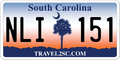 SC license plate NLI151