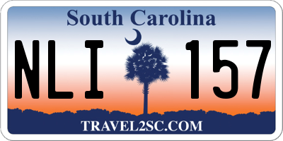 SC license plate NLI157