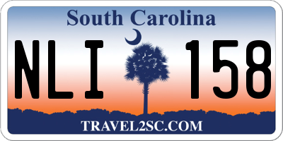 SC license plate NLI158