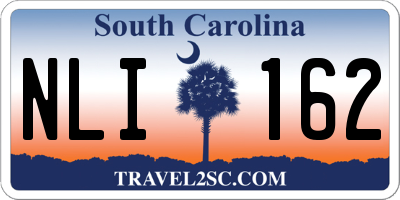 SC license plate NLI162