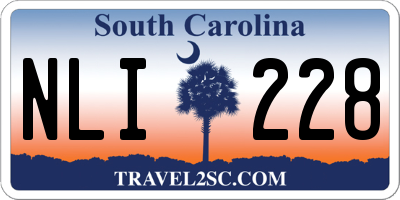 SC license plate NLI228