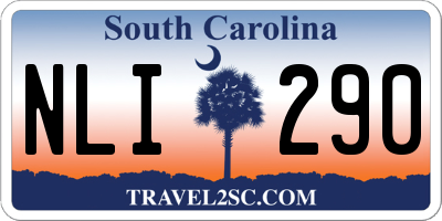 SC license plate NLI290