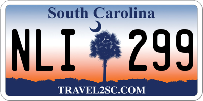 SC license plate NLI299