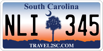 SC license plate NLI345