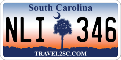 SC license plate NLI346