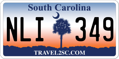 SC license plate NLI349