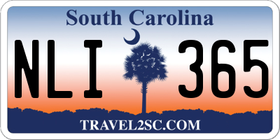 SC license plate NLI365
