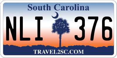 SC license plate NLI376