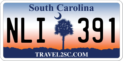 SC license plate NLI391