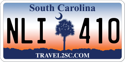 SC license plate NLI410