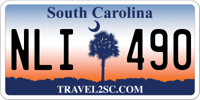 SC license plate NLI490