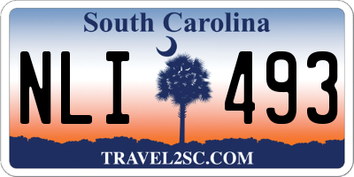 SC license plate NLI493