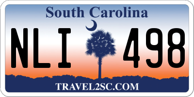 SC license plate NLI498