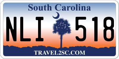 SC license plate NLI518