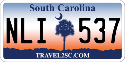 SC license plate NLI537