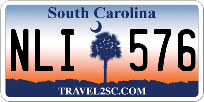 SC license plate NLI576