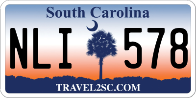 SC license plate NLI578