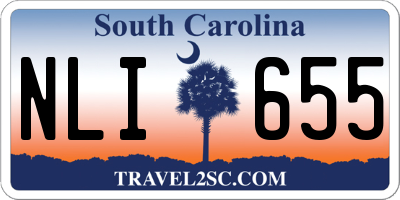 SC license plate NLI655