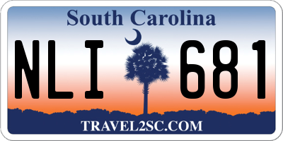 SC license plate NLI681
