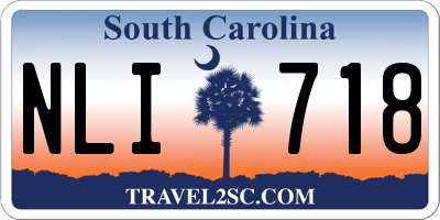 SC license plate NLI718