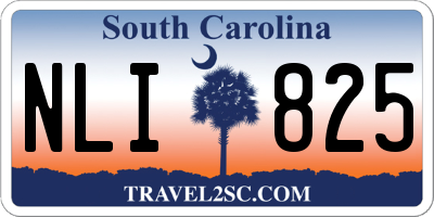 SC license plate NLI825