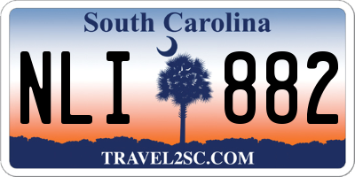 SC license plate NLI882