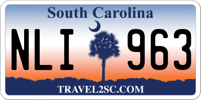SC license plate NLI963