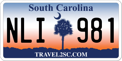 SC license plate NLI981