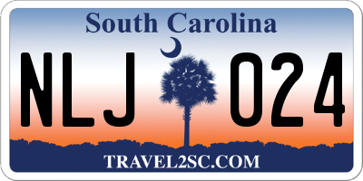 SC license plate NLJ024