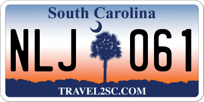 SC license plate NLJ061