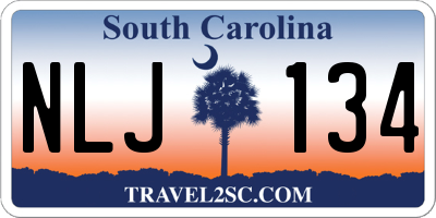 SC license plate NLJ134