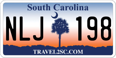 SC license plate NLJ198