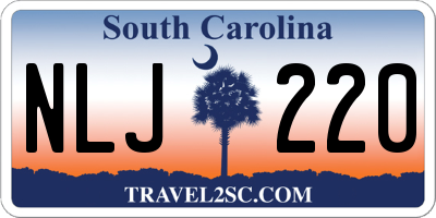 SC license plate NLJ220