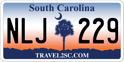 SC license plate NLJ229
