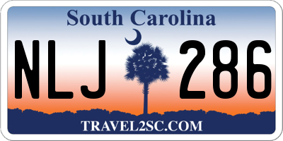 SC license plate NLJ286