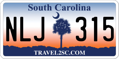 SC license plate NLJ315