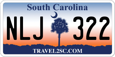 SC license plate NLJ322
