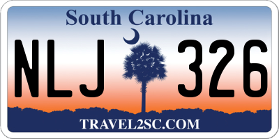 SC license plate NLJ326