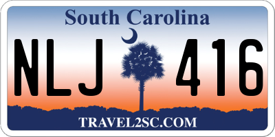 SC license plate NLJ416