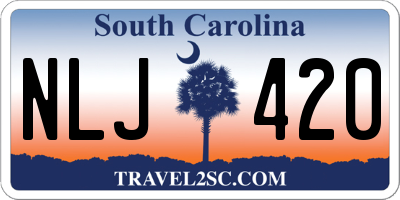 SC license plate NLJ420