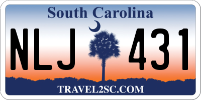 SC license plate NLJ431