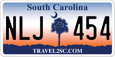 SC license plate NLJ454