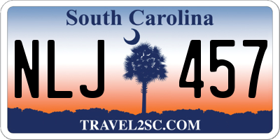 SC license plate NLJ457