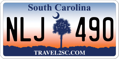 SC license plate NLJ490