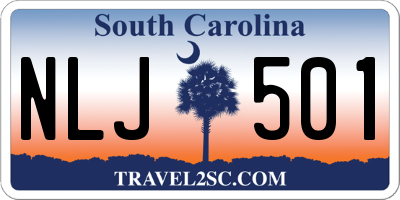 SC license plate NLJ501