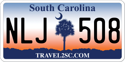 SC license plate NLJ508