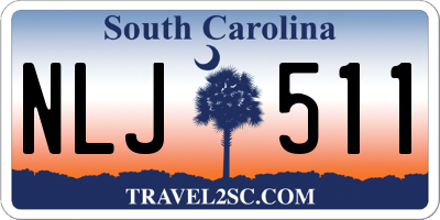 SC license plate NLJ511