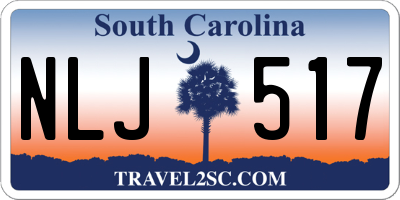 SC license plate NLJ517