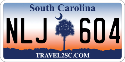 SC license plate NLJ604